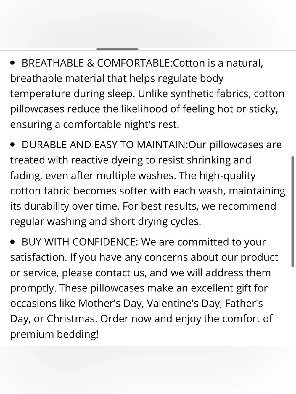 Standard Size Pillowcases 100% Long Staple Cotton 600 Thread Count - WHITE